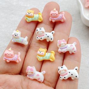 TEMU 12/28개 미니 레진 강아지 & 고양이 참 - 귀여운 강아지 & 고양이 플랫백 앱리케 DIY 네일 아트, 스크랩북, 웨딩 데코, 크리스마스 매니큐어용 - 레진 동물 강아지 & 고양이 미니어처 공예용