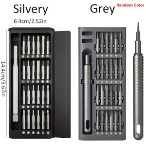 TEMU 25-in-1 정밀 드라이버 세트 | 내구성이 뛰어난 스테인리스 스틸, 플라스틱 핸들 및 케이스, 충전 불필요, 스마트폰 및 태블릿 수리 및 유지 보수에 적합, 매니아를 위한 수동 공구 키트