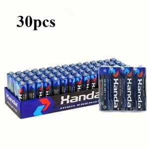 TEMU AA/AAA 탄소 건전지 30개입, 전압 1.5V, 저전력 사용을 위해 설계되었습니다. 이 건전지는 안전하고 내구성이 뛰어나, 리모컨, 알람 시계, 장난감 등에 적합합니다. 가정 및 소형 장치에서 필수적으로 사용됩니다.