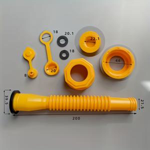 TEMU 내구성 있는 유럽 및 미국 시리즈용 가솔린 탱크 노즐 8pcs 세트 - 대부분의 3.79/7.57/18.93/37.85리터 연료 탱크에 적합, 두꺼운 캡 개스킷으로 쉬운 주유 가능. 육각 너트 미끄럼 방지 캡 플라스틱 플러그 클립 타입 마우스 커버