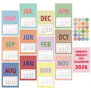 TEMU 2026 컬러풀 체크무늬 캘린더 카드 13pcs, 12개월 플래너 날짜 마크 인덱스 카드, 기록 및 시간 관리용, 홈 오피스, 데스크탑 및 벽 장식용 투명 날짜 마커 캘린더 데코 - 플래닝 카드 만들기 키트, DIY 캘린더 카드 벽 스티커, 완벽한 새해 추수감사절 크리스마스 선물|달력|달력