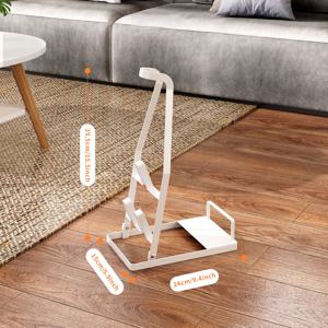 TEMU 3-in-1 공간 절약형 진공 청소기 스탠드 - 진공 청소기, 걸레, 빗자루를 위한 독립형, 안정적인 공간 절약형 홀더입니다. 이 다용도 지지대는 발코니, 가정용 거실, 호텔 욕실 청소에 적합합니다.