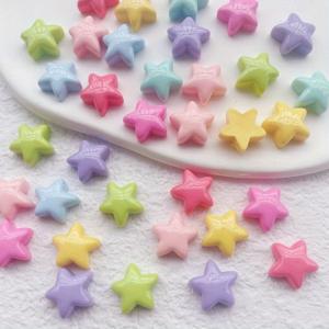 TEMU 30개 레진 별 모양 비즈 | 공예 및 헤어 장식을 위한 반짝이는 다각형 모양의 랜덤 모음