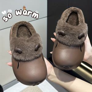 TEMU 바쁜 일상이 잠시 쉴 수 있는 시간을 필요로 할 때, 이 카피바라 테마 슬리퍼는 편안한 경험을 제공합니다. 회색, 갈색, 흰색의 세 가지 단색으로 제공되며 남녀 모두를 위한 부드럽고 편안한 실내 신발입니다.