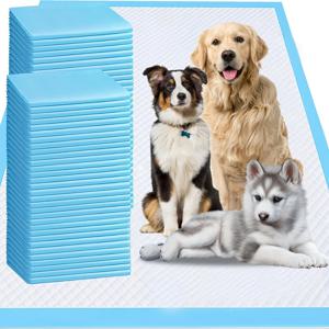 TEMU 강아지 흡수 패드 100개입, 애완 동물 훈련 패드, 격리 패드, 특대형 강아지 배변 패드 - 강력한 누수 방지, 빠른 건조 훈련 매트, 강아지, 개, 펜스, 실내 및 실외 사용에 적합 - 세척이 용이한 질감 있는 표면|배변패드|패드