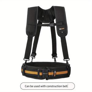 TEMU 남성용 공구 벨트, 분리 가능, 전기 기술자, 목수, 건설 현장에 적합, 실용적인 공구 벨트, 블랙