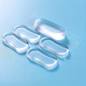 TEMU 화장실 변기 시트 범퍼 패드 5개 세트, 무소음 충격 방지 쿠션, 충격 흡수 변기 스티커, 투명 소프트 젤 양면 접착