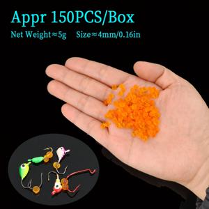 TEMU 150개 부드러운 리얼한 연어 물고기알 미끼 | 4mm 실리콘 루어, 얼음 낚시 및 플라이 낚시용, 연어, 송어, 스틸헤드(해수 또는 담수)용 실물 같은 물고기알, 오렌지색