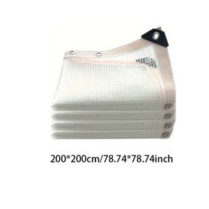 TEMU 야외 방수 헤비 듀티 타포린 | 가벼운 투명 타포린, 10 Mil 플라스틱, 정원 가구, 낚시, 캠핑용 방풍 커튼