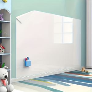 TEMU 전기정전기 흡착 화이트보드 롤, 벽에 손상 없이 제거 가능한 화이트보드 벽스티커; 가정용 필기판/사무실/학교 칠판/벽 장식용, 결점 커버 화이트보드 벽지, 프레젠타