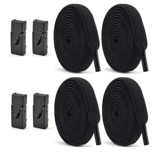 TEMU 2쌍/4쌍 묶지 않는 신발끈, 탄력 있는 단색 신발끈, 캐주얼 신발과 스니커즈에 적합한 클래식 신발끈