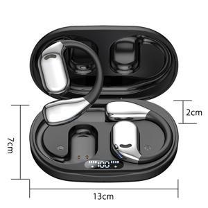 TEMU 귀걸이형 무선 블루투스 이어폰 오픈형 공기전도 고음질 노이즈 캔슬링 운동 게임용