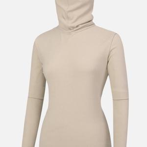 TEMU 여성 고밀도 기모 일체형 방한 마스크넥 티셔츠 윈터쉴드(W6WT17)