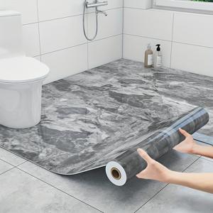 TEMU 자착식 고급 인조 대리석 바닥 스티커, 내구성 좋은 필앤스틱 벽지, 두께 0.26mm, PVC 재질, 탈착식 주방 타일 스티커, 조리대 가구 리모델링, 침실, 욕실, 거실 액센트 벽, 주방에 적합