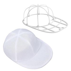 TEMU 모자 세탁 케이지, 베이스볼 캡용 세탁기 또는 식기세척기 호환 모자 세탁 프레임, 평면 및 곡선형 모자용, 어린이와 성인 모두 사용 가능, 1팩 화이트|세탁기|볼캡