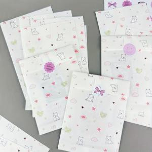 TEMU 귀여운 소 & 하트 패턴 종이 선물 가방 - 사탕, 문구류 및 작은 물품용 손잡이가 있는 소형 사이즈 - 다이어리, 플래너 및 선물용으로 완벽, 선물 가방