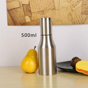 TEMU 스테인리스 스틸 오일 병 식초 조미료 캔 누수 방지 보관병 간장 디스펜서 항아리 주방 도구