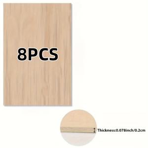 TEMU 베이스우드 합판 시트 12x16인치, 2mm 두께 - 레이저 커팅, 우드 버닝 및 건축 모델에 완벽, 매끄러운 마감 - DIY 공예 및 디자인 프로젝트용 미완성 연갈색