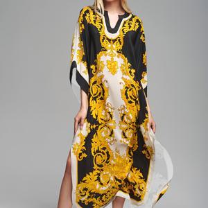 TEMU 여성용 플러스 사이즈 카프탄 드레스 수영복 커버업 카프탄 맥시 비치 드레스