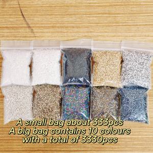 TEMU 3330개 수제 유리구슬 - 10가지 생생한 색상, 2mm 라운드 DIY 씨앗구슬 (튜브 포함), 주얼리 제작, 목걸이, 팔찌, 크로셰 & 공예용 - 핸드메이드 창작물을 위한 유리구슬 재료, DIY 주얼리 제작에 적합