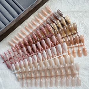 TEMU 120/240개 검정 인조 네일, 디자인의 간편한 부착식 네일, 여성 및 일상 사용에 적합 (미디엄 길이 아몬드 모양)