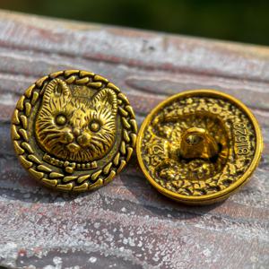 TEMU 20mm 캐릭터 고양이 핸드메이드 단추 5개 세트, 가방, 옷, 코트, 정장, , 스웨터 및 홈 데코용 장식 단추