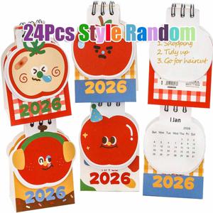TEMU 그녀/그를 위한 선물 2026 데스크탑 캘린더 세트 - 귀여운 테마 디자인(카니발/페스티벌) 월별 라벨 캘린더 | 컴팩트하고 튼튼한 종이 캘린더, 홈, 오피스, 파티 선물, 크리스마스 선물, 스타킹 스터퍼, 백 투 스쿨 선물 대량 팩