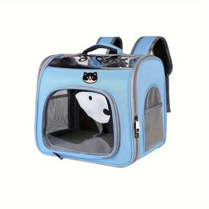 TEMU 고양이 캐리어 백팩, 소형 중형 개 및 고양이용 펫 캐리어 백팩, 최대 20파운드 애완동물용, 안전 잠금 지퍼 및 통기성 메쉬가 있는 접이식 백팩