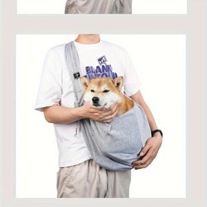 TEMU 최대 적재량 20파운드, 고품질 크로스바디 통기성 강아지 캐리어, 접이식 펫백, 대용량 펫 캐리어