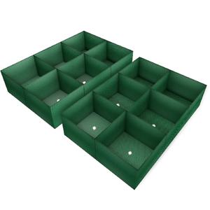 TEMU 야채 재배용 2개의 정원 가방, 6개의 칸막이 포함, 내구성 있는 PE 상승 정원 침대, 감자, 토마토, 화분에 적합 2