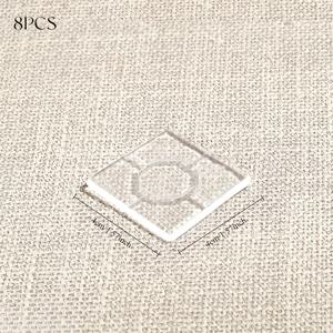 TEMU 8개 세트, 투명 실리콘 가구 다리 패드, PU 접착 테이블/소파 다리 조각, 테이블/침대 코너 범퍼 - 텍스처 표면 디자인, 미끄럼 방지, 내마모성, 저소음, 방수, 충격 흡수 기능