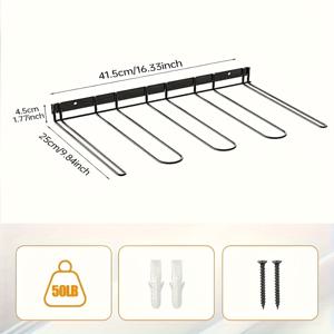 TEMU 벽걸이 신발장, 다양한 신발 스타일을 위한 튼튼한 부츠 및 칼라 정리대