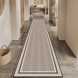 TEMU 1개 모던 거실 복도 러너 매트, 세탁기 사용 가능 발코니 입구 매트, 부드럽고 편안한 침대 옆 욕실 카펫