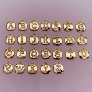 TEMU 26개입, 18K 금도금, 26자 펜던트, 합성 큐빅 지르코니아 장식, 우아한 라운드 펜던트, DIY 주얼리 제작용, 목걸이 및 팔찌 공예, 발렌타인데이, 생일, 기념일 선물용