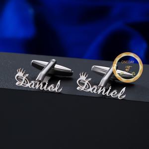 TEMU 맞춤형 스테인리스 스틸 이름 커프링크, 맞춤 주얼리 선물, 일상 착용에 적합, 아버지, 남편, 남자친구에게 주는 선물, 남성용 휴일 선물, 결혼 선물|남자셔츠
