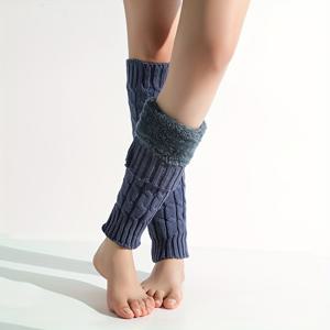 TEMU 여성용 겨울 보온 레그워머 부츠 양말