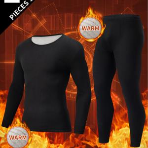 TEMU 남성용 기모 속옷 2종 세트 (긴팔 티셔츠 및 바지 포함), 가을/겨울철 따뜻한 캐주얼 베이스 레이어로 적합|냉장고바지|티셔츠|남자셔츠