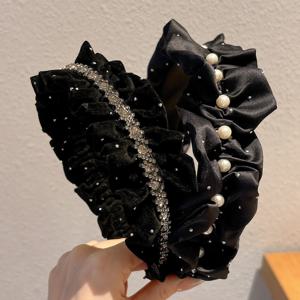 TEMU 2개 세트 여성용 와이드 레이스 헤어밴드 - 빈티지 우아한 헤어피스, 웨딩, 프롬, 포토슈팅용 - 편안한 두피 커버, 레트로 헤어 액세서리