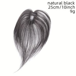 TEMU 리얼 헤어 베이비 헤어 뱅 가발, 탑 피스 헤어피스, 풍성한 시스루 헤어 두꺼워짐, 헤어라인 가발 클립인