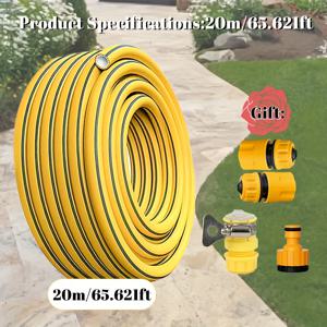 TEMU 다목적 고무호스 5개 세트 (5미터/10미터/20미터/30미터) - 정원 및 청소 필요 모두 충족 - 초내구성 수도관 + 4종 피팅 - 간편 전환 - 차량 세척 및 농업 관개용으로도 사용 가능, 야외 물주기,유연한 튜빙,다목적 튜빙,DIY 클리너