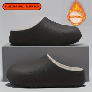 TEMU 여성을 위한 포근하고 따뜻한 슬리퍼, 가을과 겨울에 완벽합니다. 차가운 날씨에 보온 효과를 제공하며, 조용한 발걸음이 가능한 부드러운 EVA 밑창을 특징으로 하며, 추가적인 따뜻함을 위해 양털 안감으로 채워져 있습니다. 야외 활동에 적합하며, 편안하게 휴식을 취할 수 있습니다.