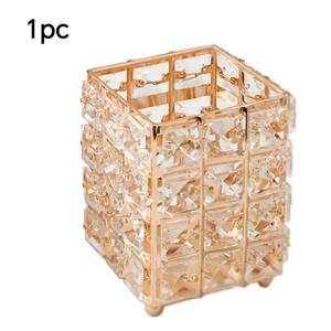 TEMU 고급 아크릴 유럽 스타일 화장품 정리함 | 다기능 메이크업 브러쉬 및 립스틱 홀더, 휴대용 및 세련된 디자인, 가정용 화장대 및 사무실 책상에 적합, 크리스마스 장식 및 선물