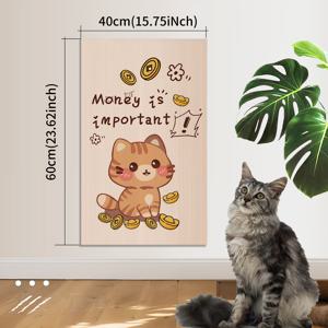 TEMU 1개, 40cm x 60cm, 고양이 스크래칭 패드, 내마모성 및 스크래치 방지 고양이 스크래칭 보드, 고양이 스크래칭 포스트 장식, 접착식 뒷면 제거 가능, 벽, 침대, 캣 트리, 소파 등에 적합