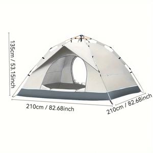 TEMU 1개 4인용 가족 캠핑 텐트 - 초경량 휴대용 팝업 텐트, 쉬운 설치, 견고한 프레임 & 사각형 설계, 하이킹, 해변, 사냥용 - 간편한 설치