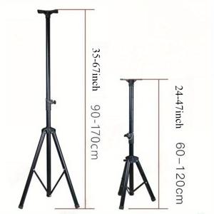 TEMU 무대 공연용 헤비듀티 금속 조절 가능 삼각형 스피커 스탠드, 확장형 오디오 지지대