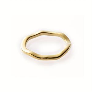 TEMU 1개, 트렌디한 캠퍼스 스타일에 완벽한 부드럽고 물결 모양의 불규칙한 디자인의 독특한 얇은 반지