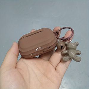 TEMU 카라멜 카키 베어 1/2 케이스, 3세대 프로 이어폰 소프트 쉘, 크리에이티브 원피스 프로 2 보호 커버