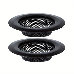 TEMU 2개 1팩 주방 싱크 스트레이너, 스테인리스 스틸 싱크 드레인 스트레이너, 대형 넓은 림 4.5인치 직경, 대부분의 싱크 드레인에 사용 가능한 음식 잡는망, 주방 싱크 바스켓 스트레이너, 스틸 싱크 필터, 주방 액세서리