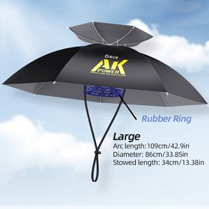 TEMU 유지원 AK 시리즈 야외 우산 모자, 핸즈프리, 이중층 통기성, 열 분배, 접이식 및 휴대용, 낚시, 해변, 정원, 캠핑 등 다양한 장면에 적합