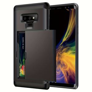 TEMU 휴대폰 케이스 - 삼성 노트 9용 지갑 커버 및 카드 홀더 케이스, 노트 9 모델 SM-N960용 듀얼 레이어 쉘 디자인